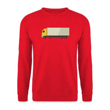 Lkw - Unisex Pullover - Rot - Vorne - Alina (178cm) & Michal (187cm)