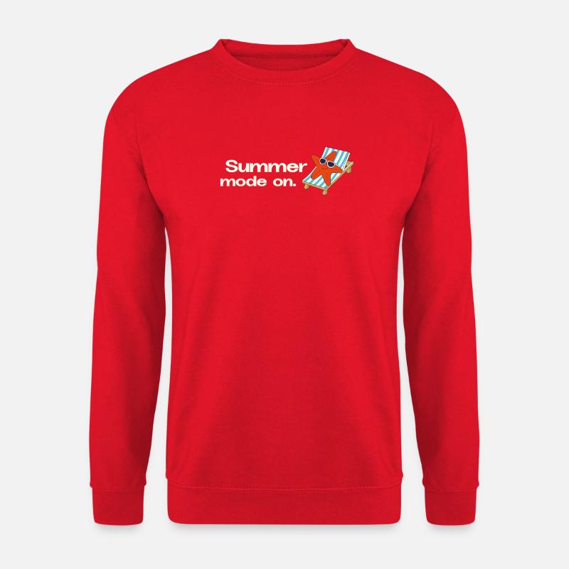 Summer Mode On – Retro Urlaub Illustration - Unisex Pullover - Rot