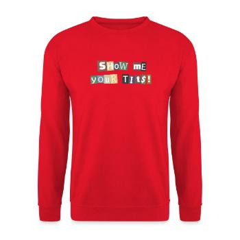 Montre-moi ta rançon pour les seins - Sweat-shirt Unisexe - rouge - Devant - Alina (178cm) & Michal (187cm)