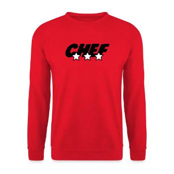 Koch – Küche – Koch - Unisex Pullover - Rot - Vorne - Alina (178cm) & Michal (187cm)