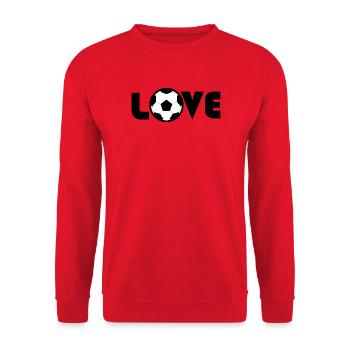 For Football Lovers - Unisex Sweatshirt - red - Front - Alina (178cm) & Michal (187cm)