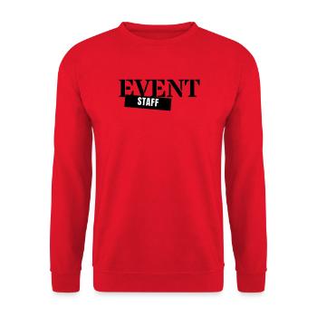 Event Staff - Crew Personal Veranstaltung Team - Unisex Pullover - Rot - Vorne - Alina (178cm) & Michal (187cm)