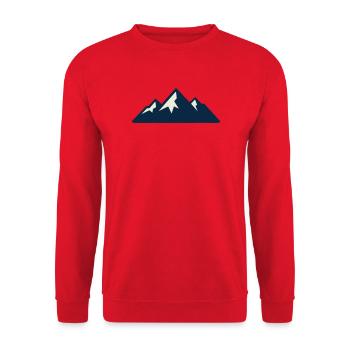 Mountains Mountains Silhouette - Unisex Sweatshirt - red - Front - Alina (178cm) & Michal (187cm)