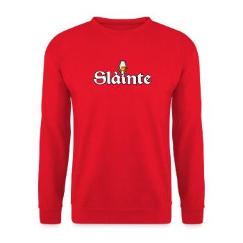 Sláinte Bierglas Design - Unisex Pullover - Rot - Vorne - Alina (178cm) & Michal (187cm)