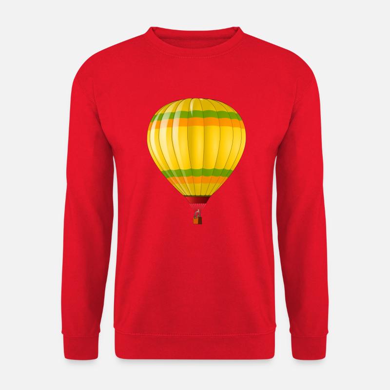 Moderne Heißluftballon - Unisex Pullover - Rot