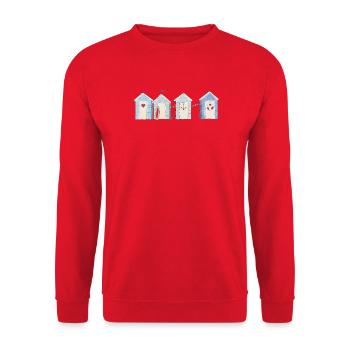 A day at the sea - Unisex Sweatshirt - red - Front - Alina (178cm) & Michal (187cm)