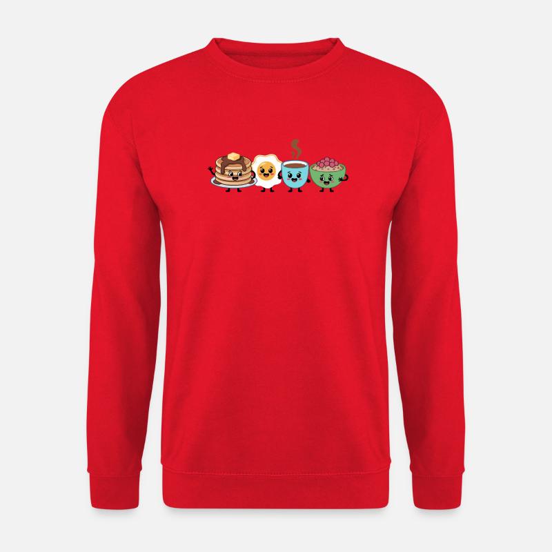 Cute Food & Beverage Breakfast Pattern - Unisex Sweatshirt - red