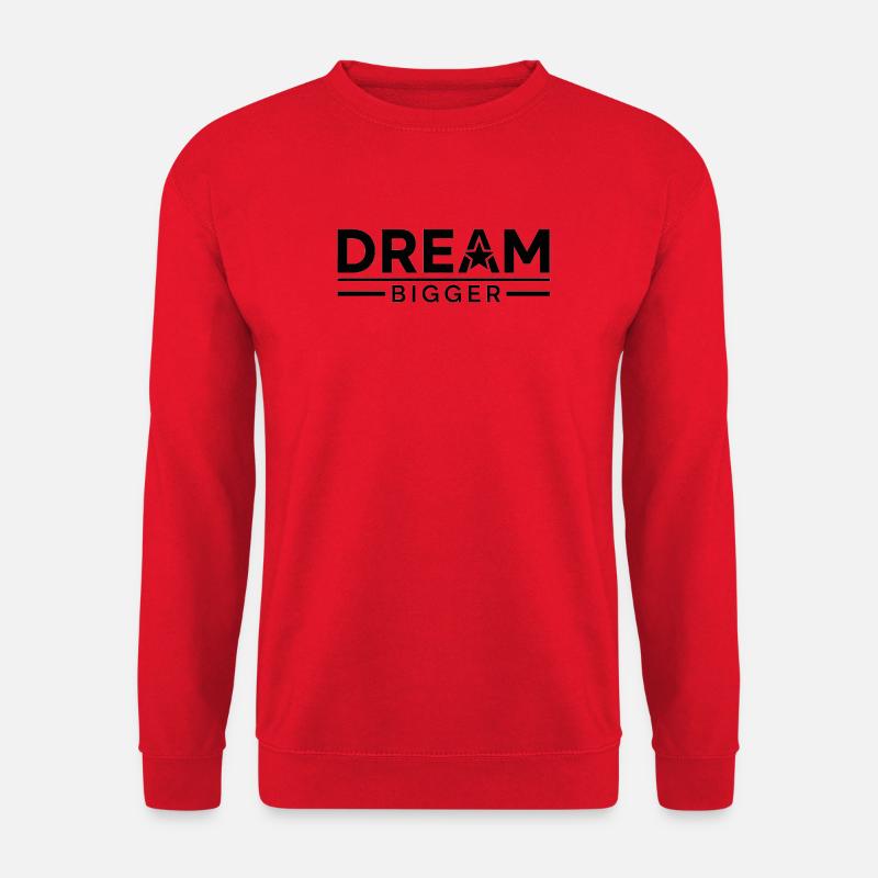 Inspirierender Traum Größeres Typografie-Design - Unisex Pullover - Rot