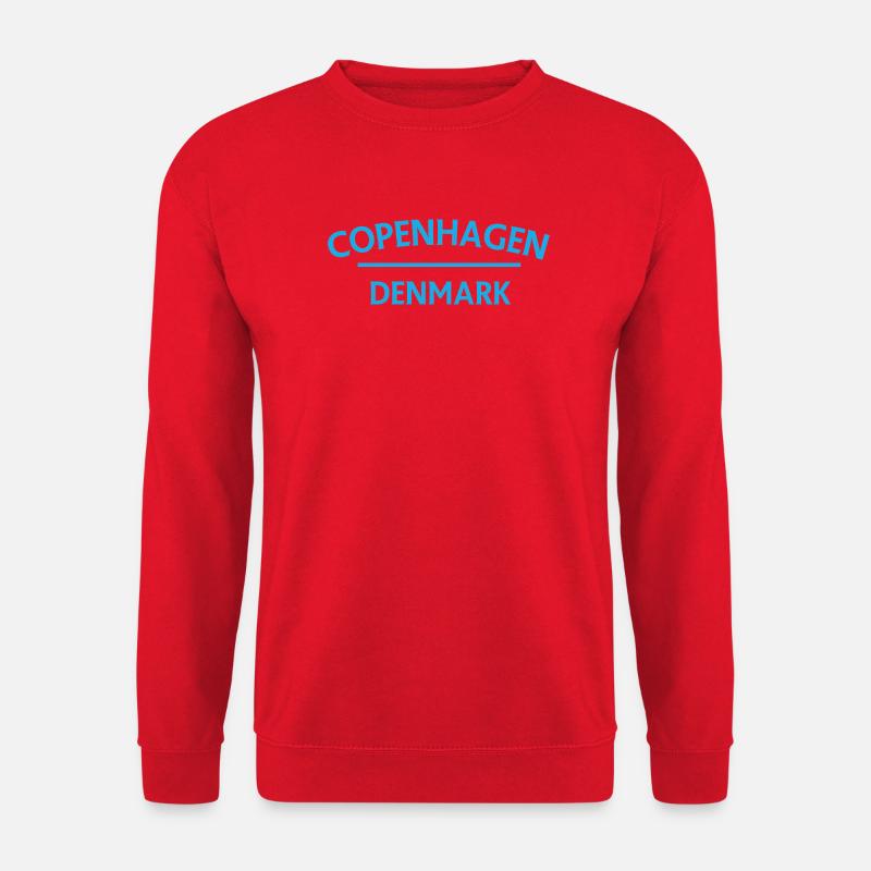 Kopenhagen – Dänemark Textdesign - Unisex Pullover - Rot
