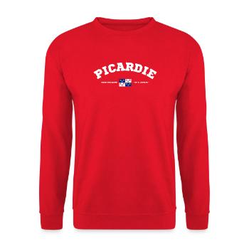Picardie Pour Toujours Et A Jamais T-Shirt Cade... - Sweat-shirt Unisexe - rouge - Devant - Alina (178cm) & Michal (187cm)