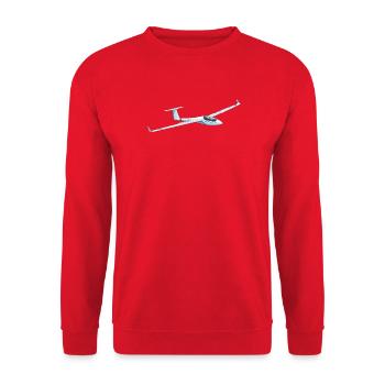 Segelflugzeug - Unisex Pullover - Rot - Vorne - Alina (178cm) & Michal (187cm)