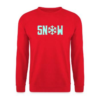 SNOW Snow Crystal - Unisex Sweatshirt - red - Front - Alina (178cm) & Michal (187cm)