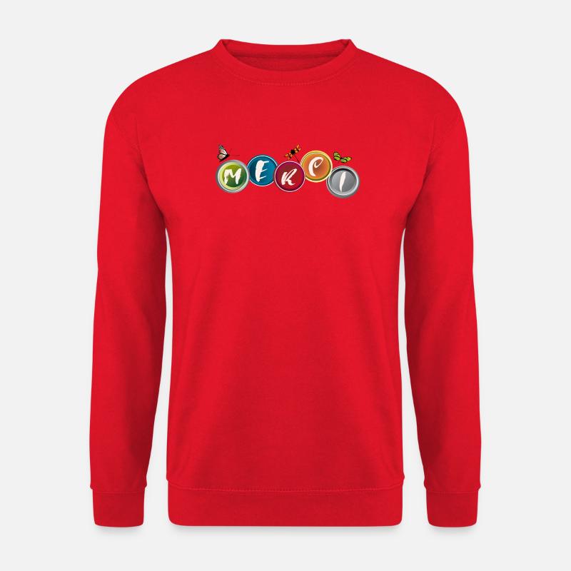 Merci  - Unisex Pullover - Rot