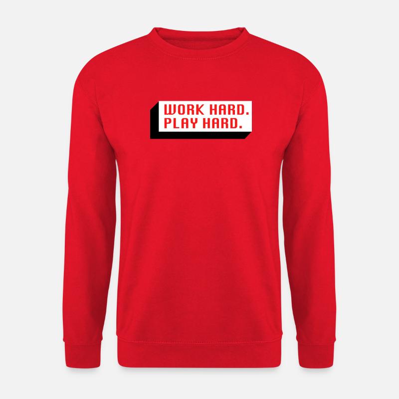 Work Hard. Play Hard. (Red) - Unisex Sweatshirt - red