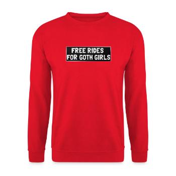 Free rides for gothic girls - Unisex Sweatshirt - red - Front - Alina (178cm) & Michal (187cm)