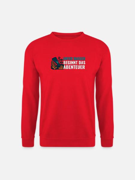 Tauchen Unter Wasser beginnt das Abenteuer. - Unisex Pullover - Rot