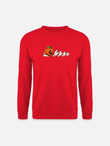 HALLOWEEN KÜRBIS GEIST - Unisex Pullover - Rot