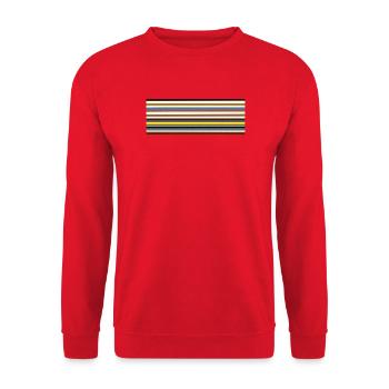 Designklassiker Streifen-Muster Vintage - Unisex Pullover - Rot - Vorne - Alina (178cm) & Michal (187cm)