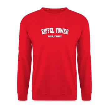 Écusson de la Tour Eiffel à Paris - Sweat-shirt Unisexe - rouge - Devant - Alina (178cm) & Michal (187cm)
