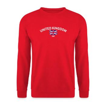 Arc Distressed Union Jack - Unisex Sweatshirt - red - Front - Alina (178cm) & Michal (187cm)