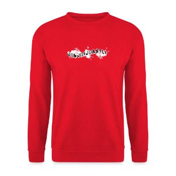 Chuchichästli typo | i love Switzerland | Chuchi - Unisex Pullover - Rot - Vorne - Alina (178cm) & Michal (187cm)