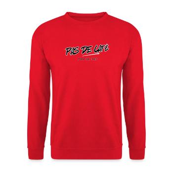 No Coffee Typographic Design - Unisex Sweatshirt - red - Front - Alina (178cm) & Michal (187cm)