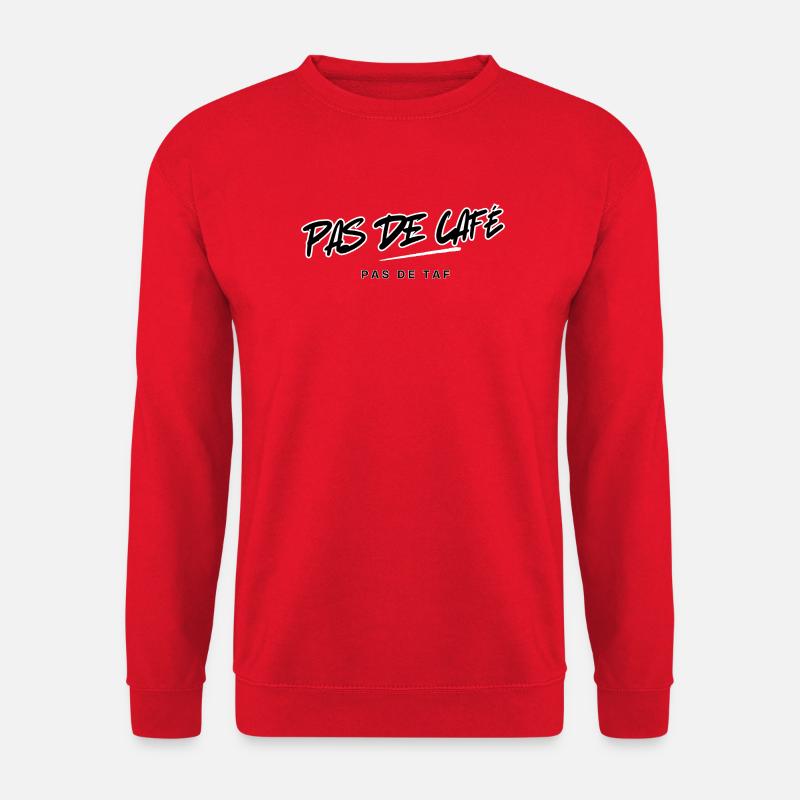 Kein Kaffee Typografisches Design - Unisex Pullover - Rot