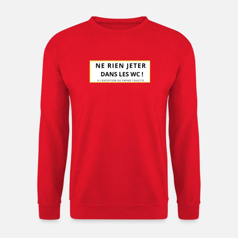 Sauberkeit der Toilettenverkleidung - Unisex Pullover - Rot