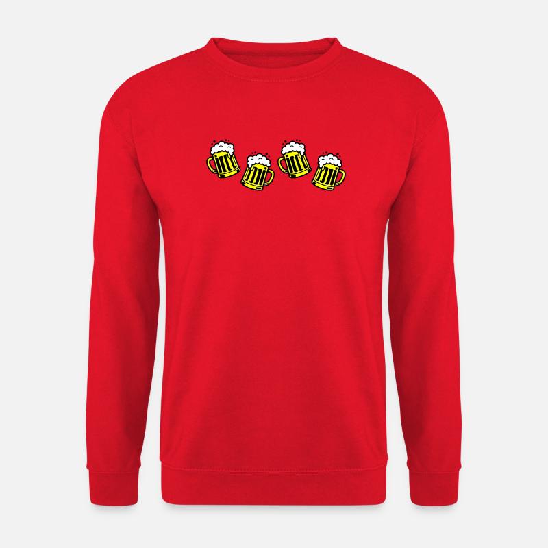 Bier Bierkrug Prost Comic - Unisex Pullover - Rot