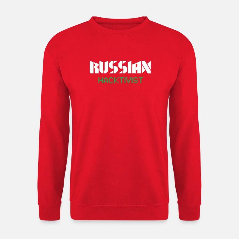 Russian Hacktivist Cyber Security Design - Unisex Pullover - Rot