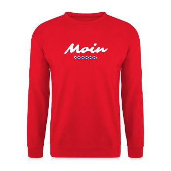 Wi secht Moin onde nordique - Sweat-shirt Unisexe - rouge - Devant - Alina (178cm) & Michal (187cm)