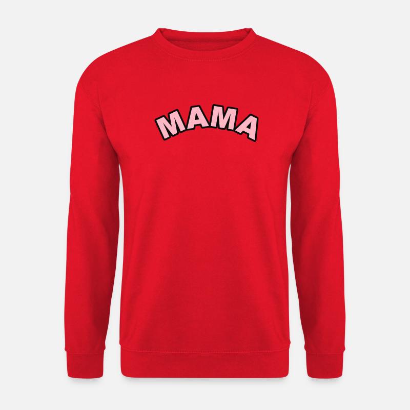 Mama Pink Floral Schriftzug - Unisex Pullover - Rot