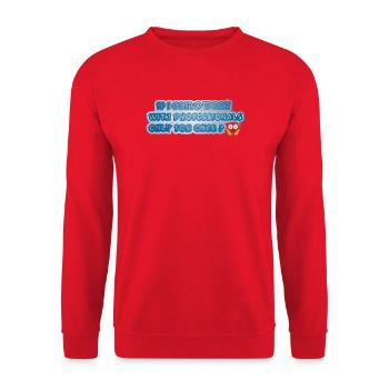 If_I_could_1 - Unisex Sweatshirt - red - Front - Alina (178cm) & Michal (187cm)