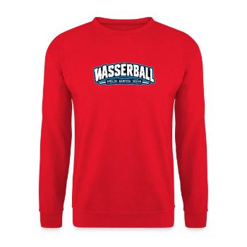 Wasserball Kraft-Logo - Unisex Pullover - Rot - Vorne - Alina (178cm) & Michal (187cm)