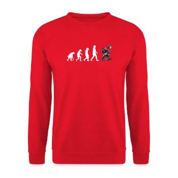 Bigfoot Sasquatch Cache-cache Dictons - Sweat-shirt Unisexe - rouge - Devant - Alina (178cm) & Michal (187cm)
