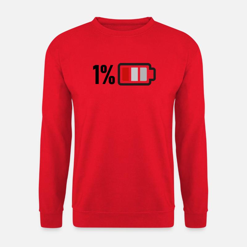 Low battery - Unisex Sweatshirt - red