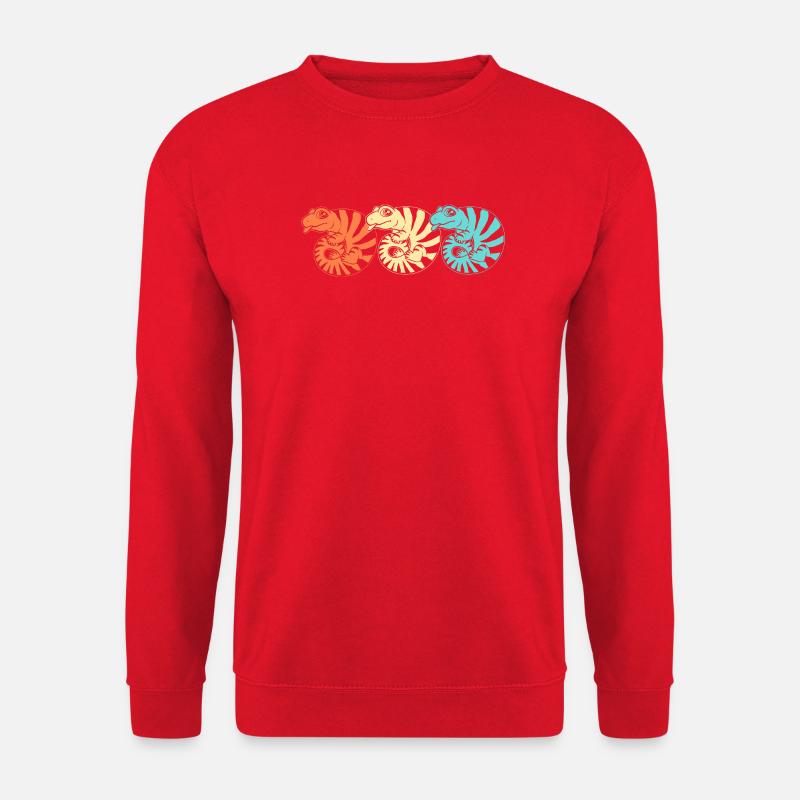 Eidechse Blau Zunge - Unisex Pullover - Rot