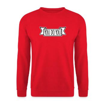 Tu fais ton drôle Confiance en toi Logo de la liberté - Sweat-shirt Unisexe - rouge - Devant - Alina (178cm) & Michal (187cm)
