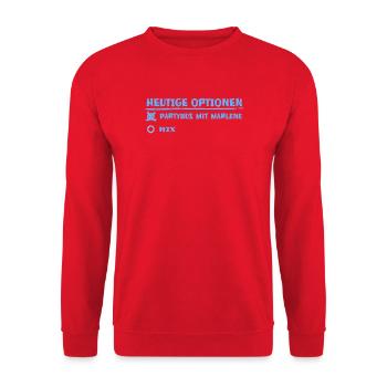 Party Marlene - Unisex Pullover - Rot - Vorne - Alina (178cm) & Michal (187cm)