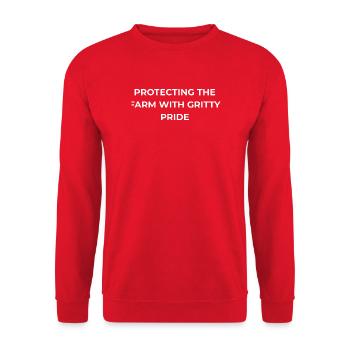 Fierté Gritty du Soudeur - Sweat-shirt Unisexe - rouge - Devant - Alina (178cm) & Michal (187cm)