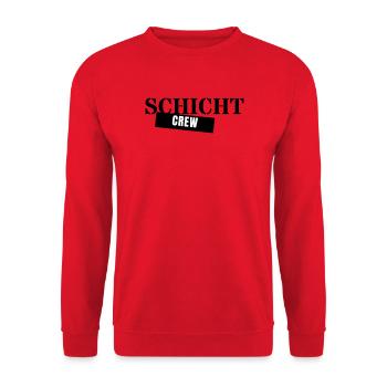 Équipe de nuit - Collègues de nuit de travail - Sweat-shirt Unisexe - rouge - Devant - Alina (178cm) & Michal (187cm)