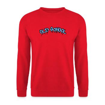 Old School Graffiti Stil - Unisex Pullover - Rot - Vorne - Alina (178cm) & Michal (187cm)