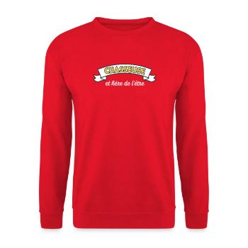 T- und stolz darauf - Unisex Pullover - Rot - Vorne - Alina (178cm) & Michal (187cm)