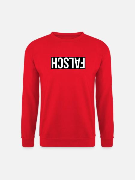 FALSCH Black and White by Falsches Design - Unisex Pullover - Rot