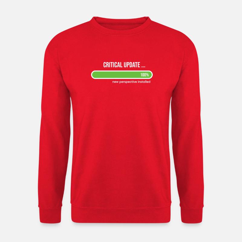 Wichtiges Update Neue Perspektive installiert - Unisex Pullover - Rot
