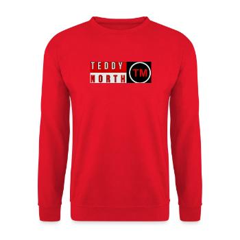 Teddy North Brand Logo - Unisex Sweatshirt - red - Front - Alina (178cm) & Michal (187cm)