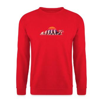 Evolution Inline Skating – Vom Menschen zum Skater - Unisex Pullover - Rot - Vorne - Alina (178cm) & Michal (187cm)