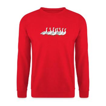 Geese - Unisex Sweatshirt - red - Front - Alina (178cm) & Michal (187cm)