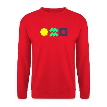Solar power makes you independent and protects the climate! - Unisex Sweatshirt - red - Front - Alina (178cm) & Michal (187cm)