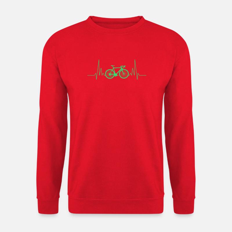 Fahrrad Herzschlag Ekg - Unisex Pullover - Rot